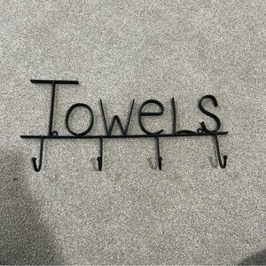 Black Metal Towel Rack